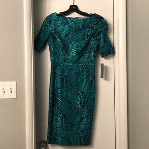 Gorgeous Teri Jon teal cocktail dress size 4